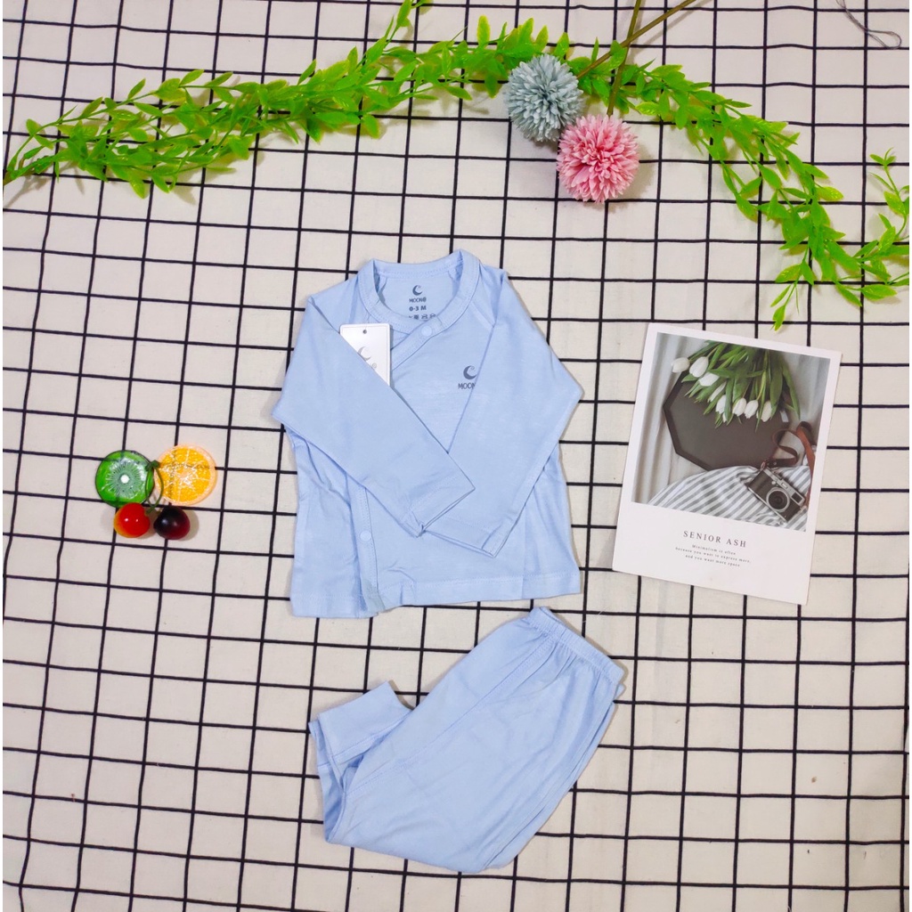 XẢ KHO bộ sơ sinh dài tay cài lệch chất PETIT siêu đẹp Moon  cho bé 0 - 6 tháng