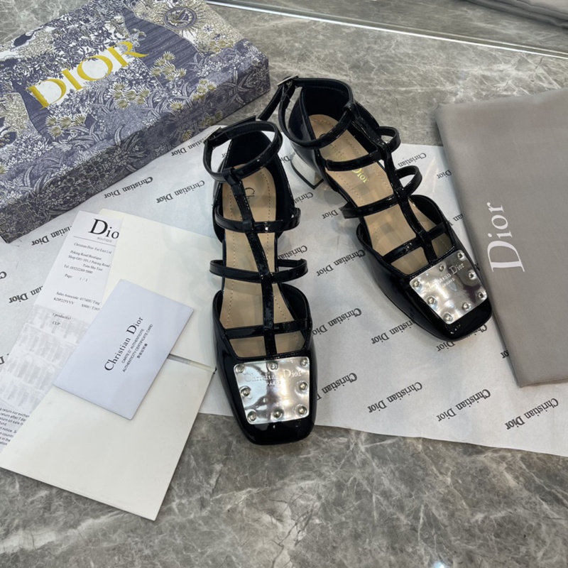 Xăng đan La Parisienne Đế Thấp Mũi Vuông Bằng Da Bò   Lớp Lót Màu Nhuộm Nước Mary Jane Thời Trang Cho Nữ