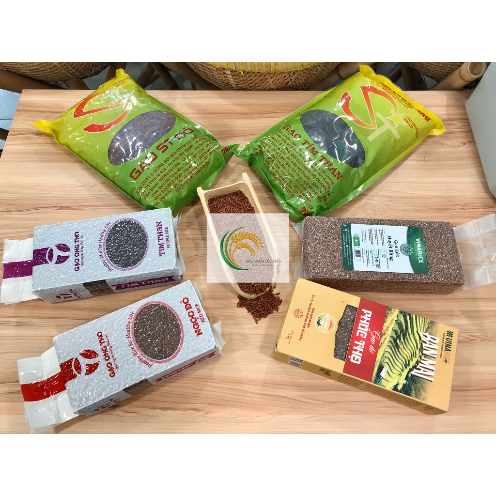 Gạo nếp cẩm (nếp than) hiệu Ông Thọ túi 1 kg dễ nấu cho xôi dẻo và thơm | BigBuy360 - bigbuy360.vn