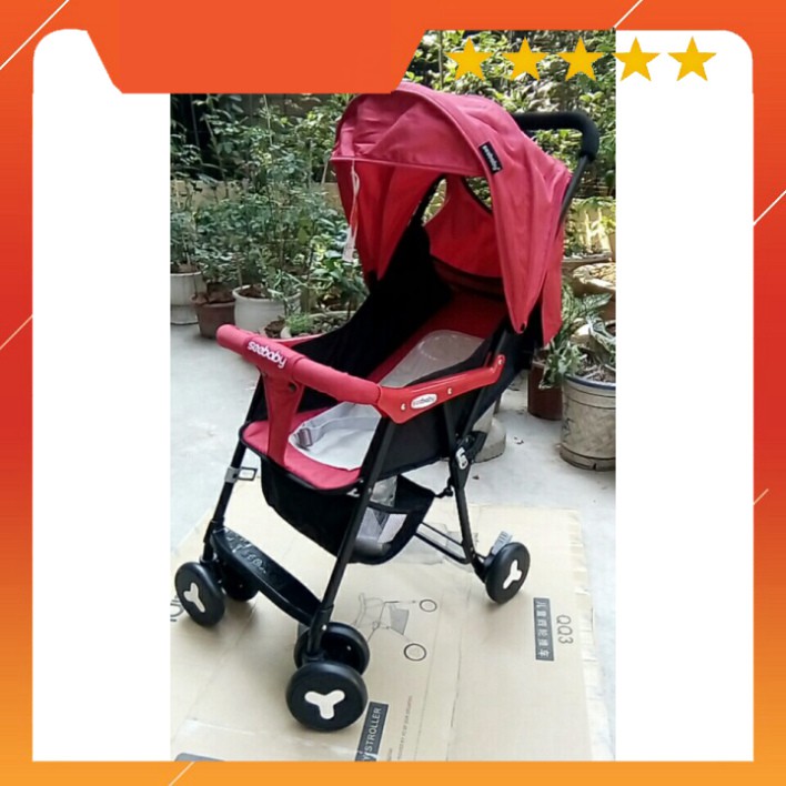 Xe đẩy du lịch siêu nhẹ Seebaby QQ2 (chế độ nằm + ngồi) lưng nằm bằng lưới NHIỀU MÀU