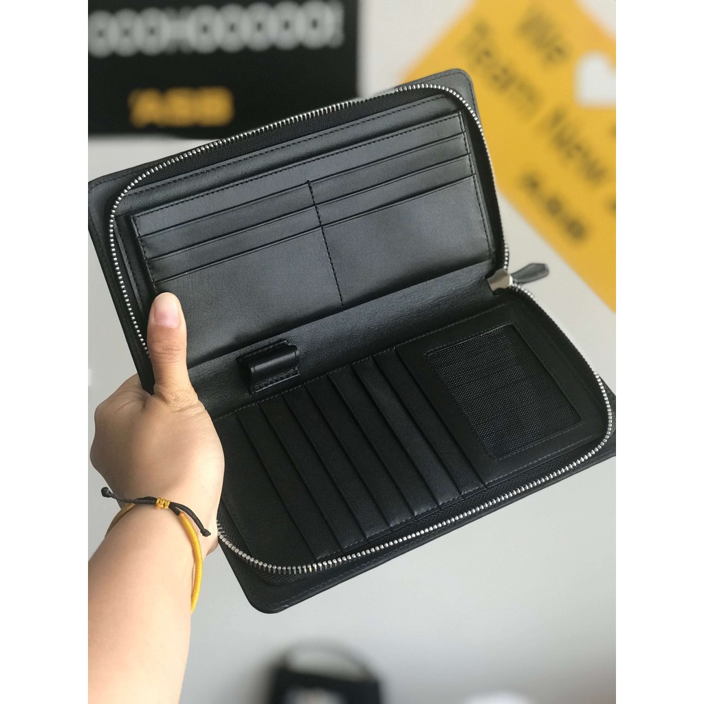 Ví clutch unisex cầm tay da bò thật