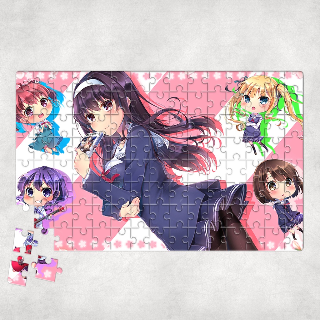 Tranh ghép hình A4, A5 Anime, xếp hình SAEKANO HOW TO RAISE A BORING GIRLFRIEND - Mẫu 1