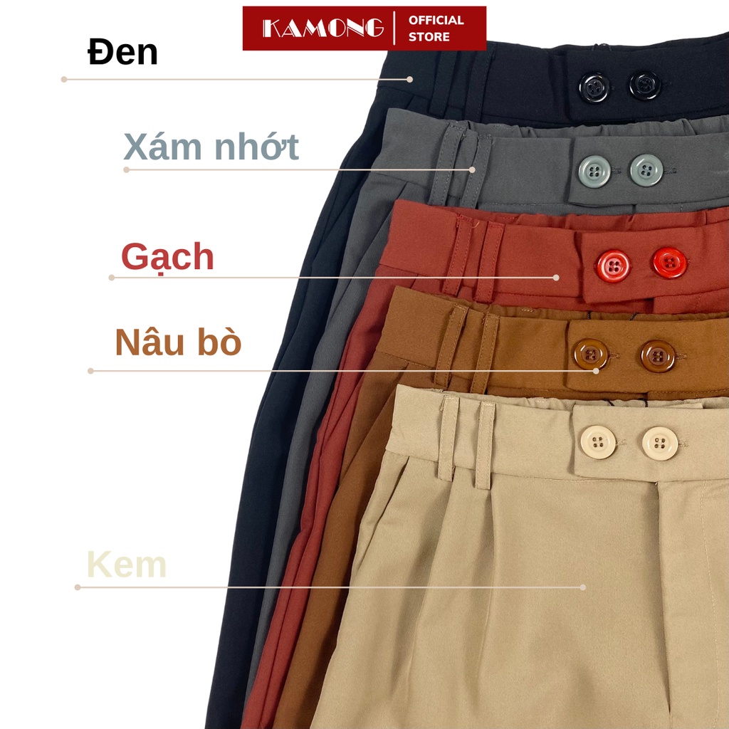 Quần short nữ cạp cao KAMONG phong cách quần ngố Q010