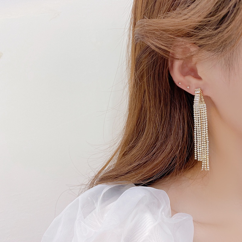 V.I.T House | Bông tai S925 đá vàng dài