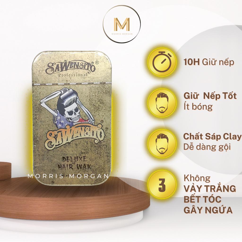 Sáp Vuốt Tóc Sawensito Trượt Vàng Deluxe Hair Wax 100gr Tạo Kiểu Giữ Nếp Cho Tóc. HÀNG CHÍNH HÃNG | MORRIS MORGAN