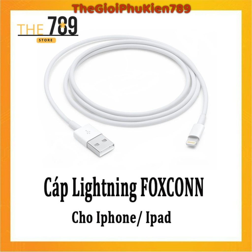 Cáp Sạc USB A to Lightning FOXCONN cho 6/6s/6 plus/6splus/7/8/7 plus/8plus/X/XR/XS max - BH 12 tháng