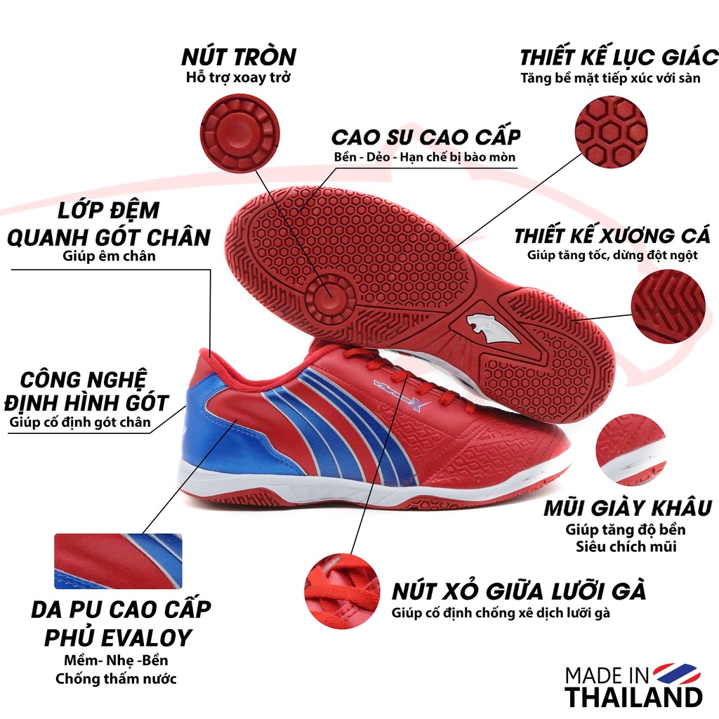 Giày bóng đá đế bằng sân futsal Pan Thailand Vigor X IC