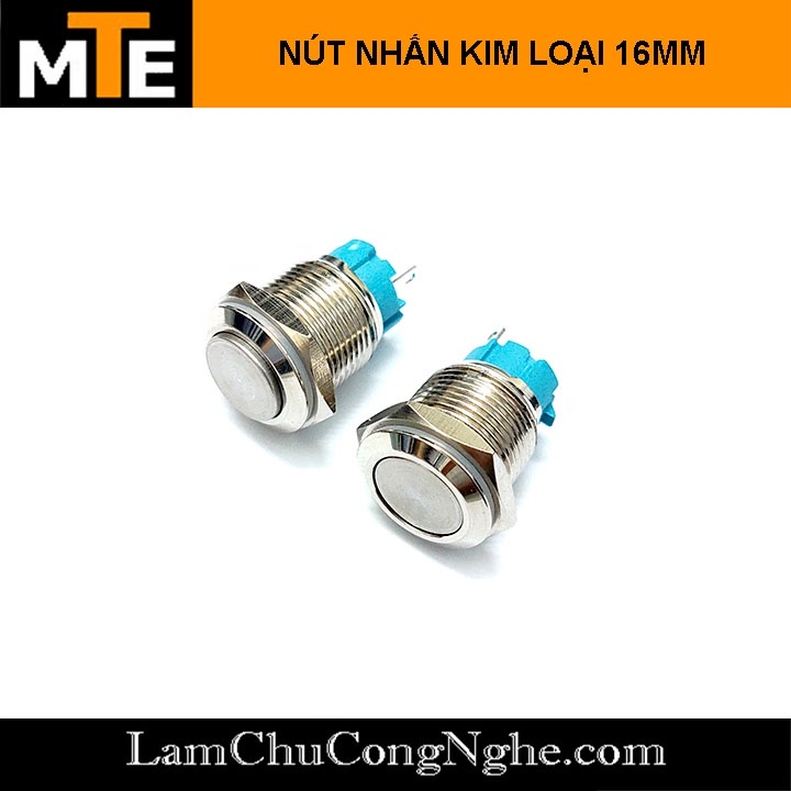 Nút nhấn giữ, nút nhấn nhả vỏ kim loại chống nước 8mm, 12mm,16mm, 19mm, 22mm