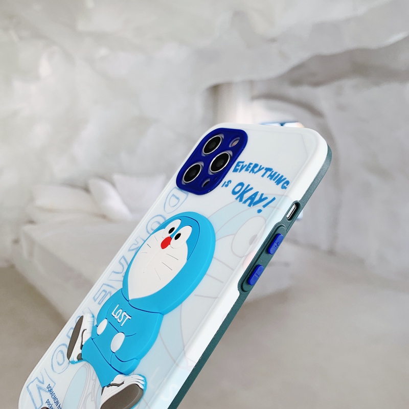 Ốp Điện Thoại Tpu Mềm Hình Doraemon 3d Bảo Vệ Toàn Diện Cho Iphone 11x12 Xs Xr 7plus