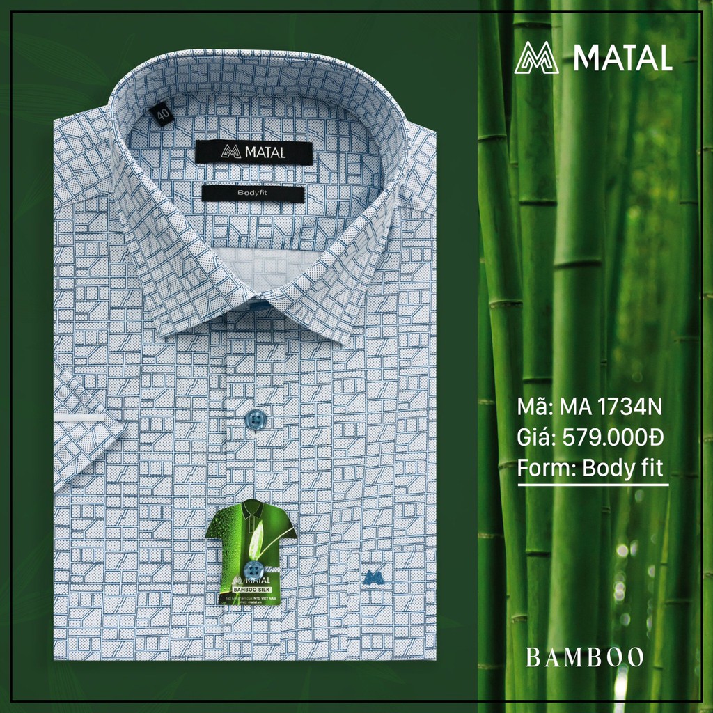 Sơ Mi Cộc Tay Nam MATAL Trẻ Trung
