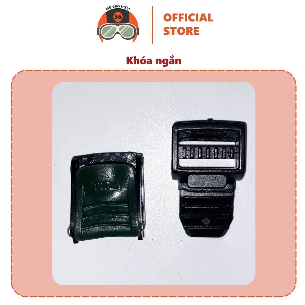 Bộ khóa cài GRS chất liệu inox thay thế cho mũ bảo hiểm