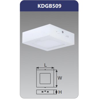 ĐÈN LED PANEL GẮN NỔI VUÔNG 9W (KDGB509)