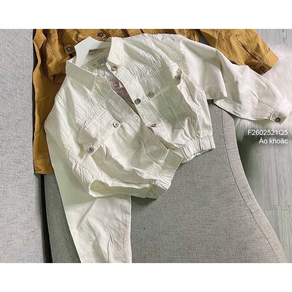 Áo khoác kaki lai bo thun cổ bẻ tay dài!