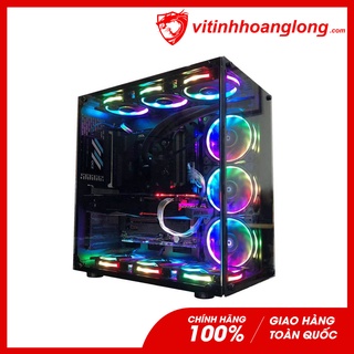 Thùng máy tính | vỏ case xigmatek aquarius plus - black en43330 mid tower - màu đen - hàng chính hãng