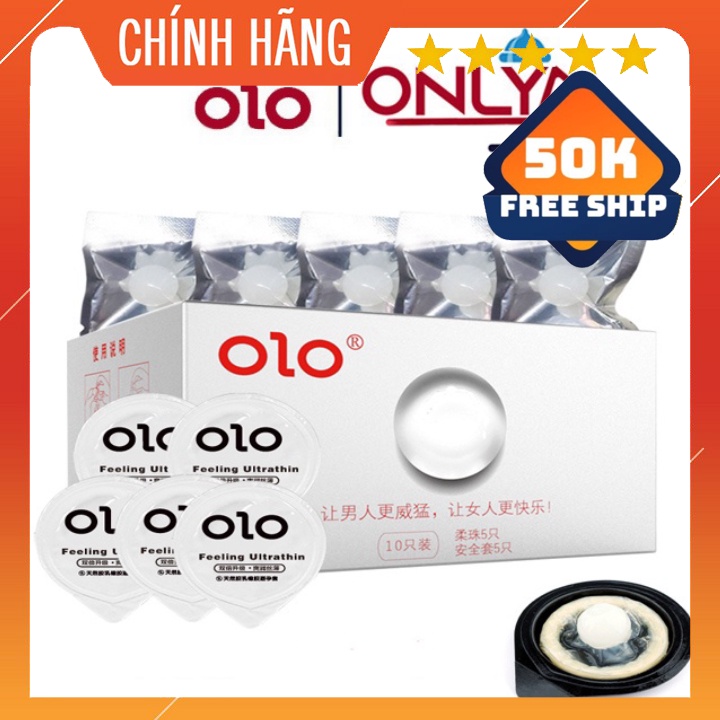 Bao cao su OLO 001 Trắng Ngọc Trai BCS Gai Kéo Dài Thời GIan