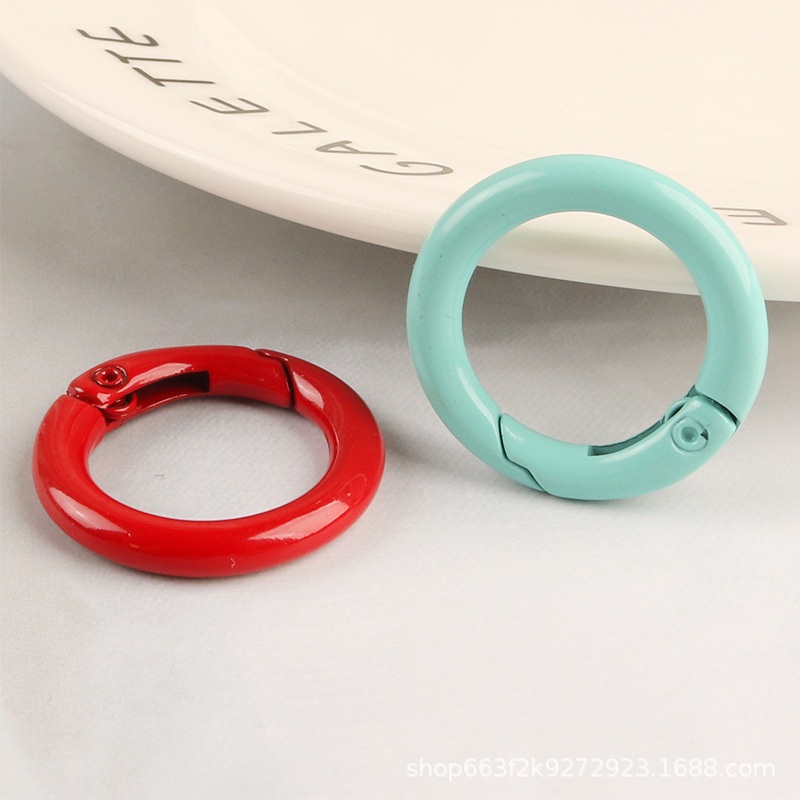 Set 10 vòng khóa tròn bằng hợp kim màu sắc ngọt ngào