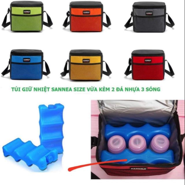 Túi giữ nhiệt sannea 5L tặng 2 đá khô 3 sóng