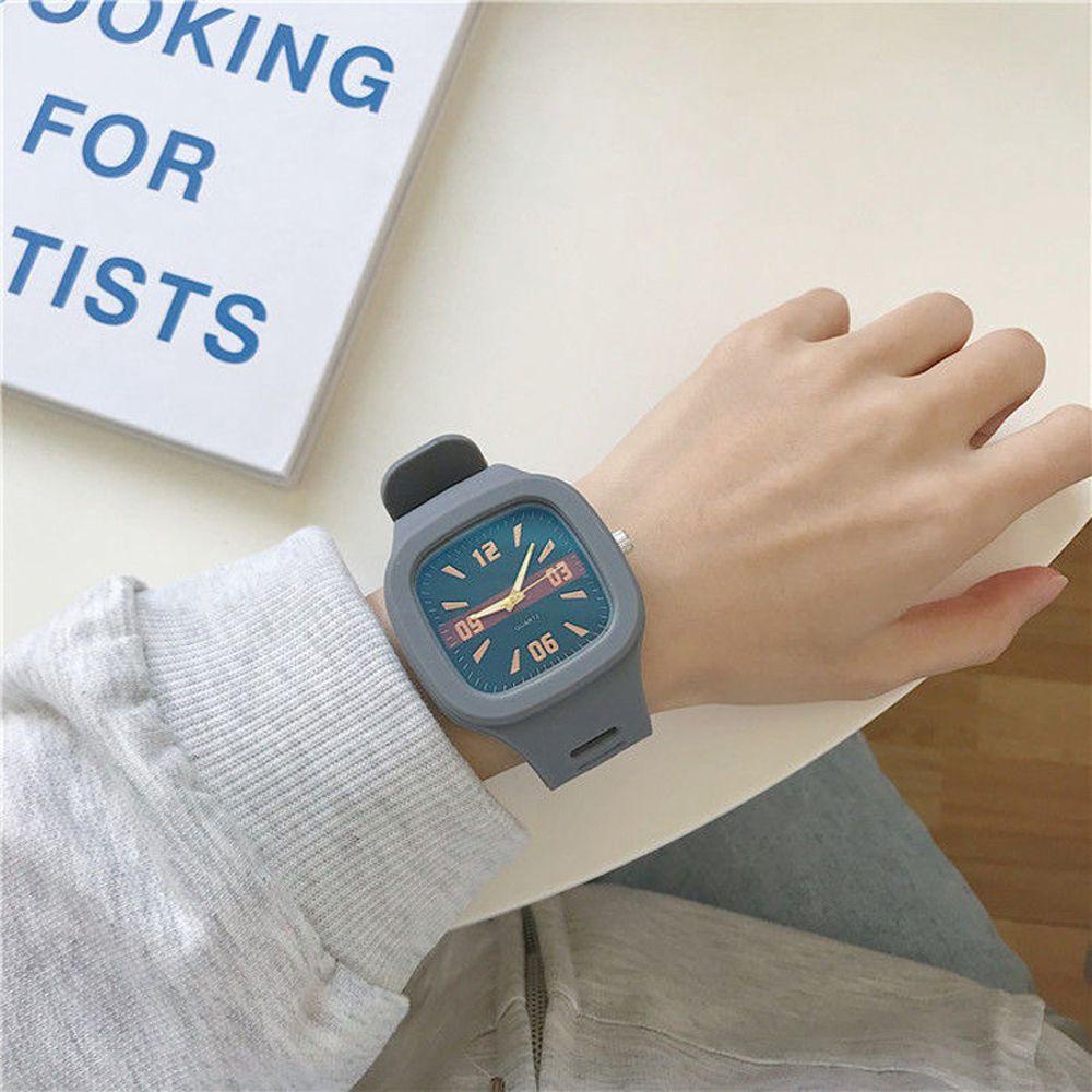 Đồng Hồ Đeo Tay Morandi Màu Sắc Chilly Vuông Sáng Tạo Phong Cách Hàn Quốc Dành Cho Nam Và Nữ