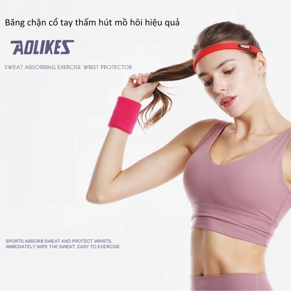 Sửa Băng đeo cổ tay thể thao thấm mồ hôi Aolikes 0230 8cm chinhhang