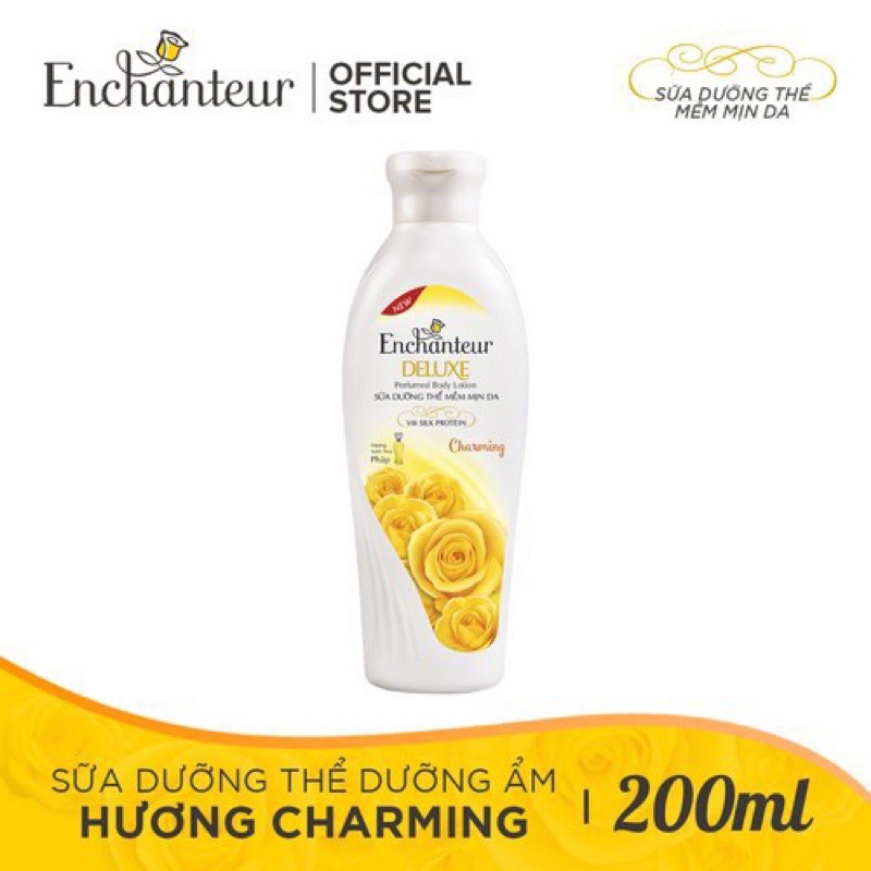 Sữa dưỡng thể dưỡng ẩm Enchanteur hương Charming 200gr