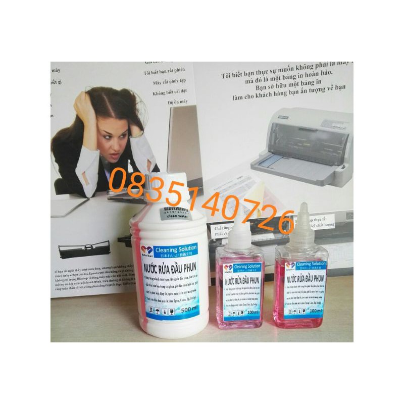 Nước rửa đầu phun máy in chai 100ml-500ml giá tốt chất lượng | BigBuy360 - bigbuy360.vn