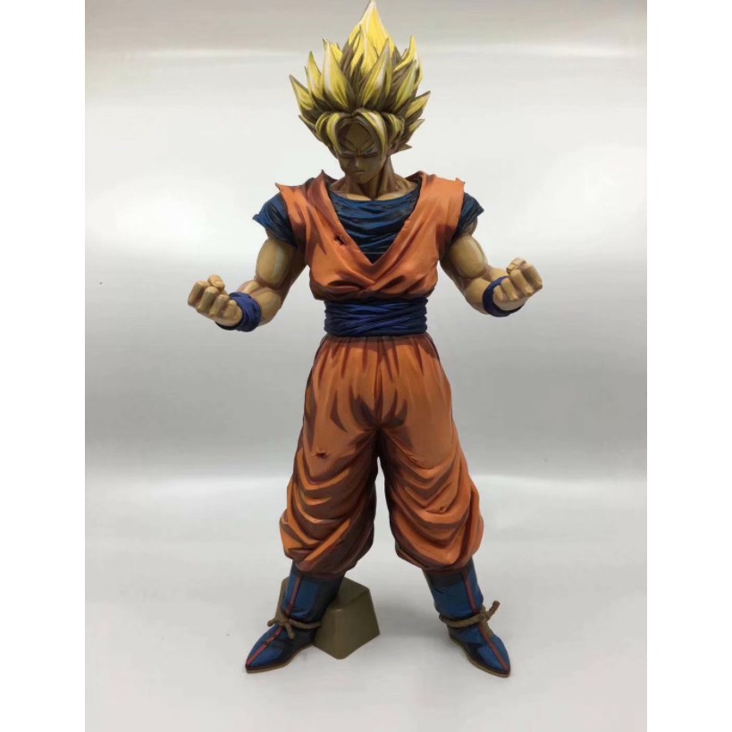 (Hết hàng) Mô hình Figure Dragon ball 7 viên ngọc rồng Songoku tóc vàng đặc 32Cm