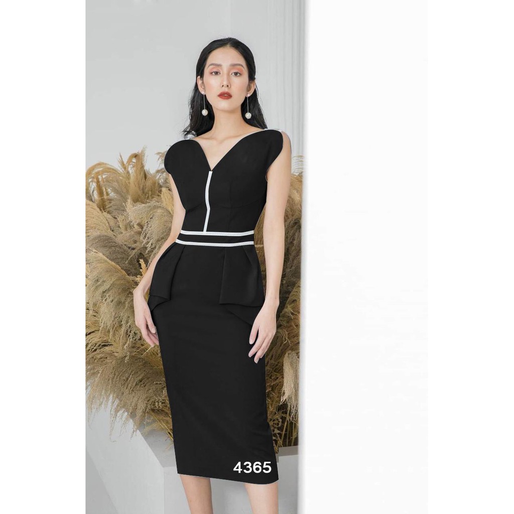 Đầm peplum phối ren sang trọng 4365