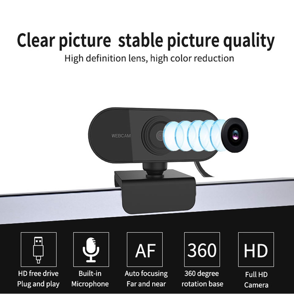 Webcam 1080p Full Hd 1080p Tích Hợp Micro Tiện Dụng Cho Máy Tính
