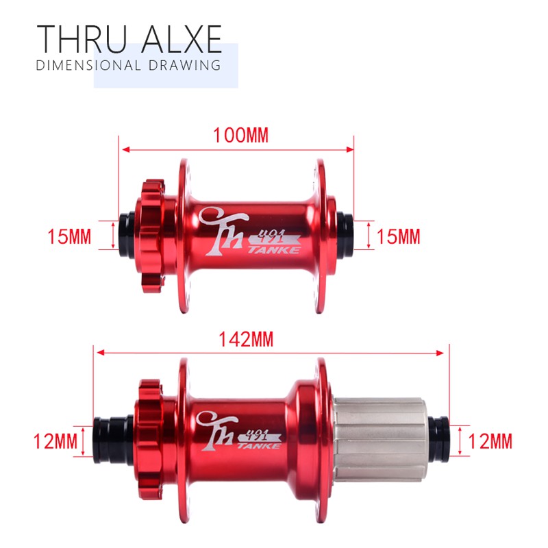Hub vòng bi kín TANKE 32 lỗ 6 chốt hợp kim nhôm 135mm trục 142mm dành cho xe đạp MTB phanh đĩa sáu chân 7 8 9 10 11 12S