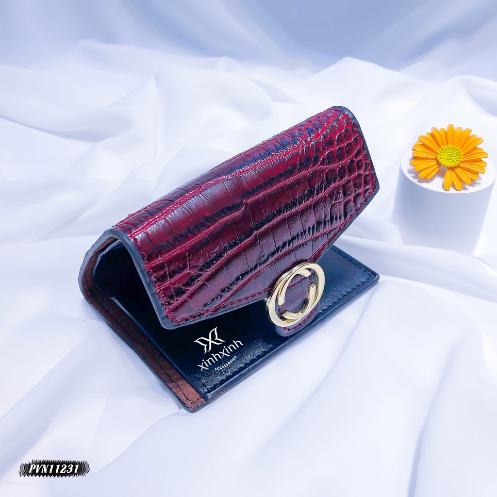 Ví, bóp da mini da rắn chữ C lồng - Xinh Xinh Accessories