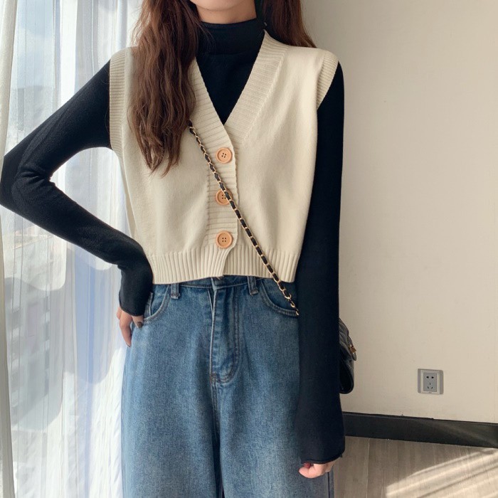 [SẴN] Áo gile len nữ Ulzzang Quảng Châu AGL4 | BigBuy360 - bigbuy360.vn