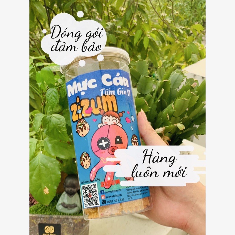Siêu ngon lạ miệng Mực cán tẩm gia vị 200g ZiZum, đồ ăn vặt Hà Nội, rẻ nhất , đặc sản đóng hũ pét siêu đẹp không béo | BigBuy360 - bigbuy360.vn