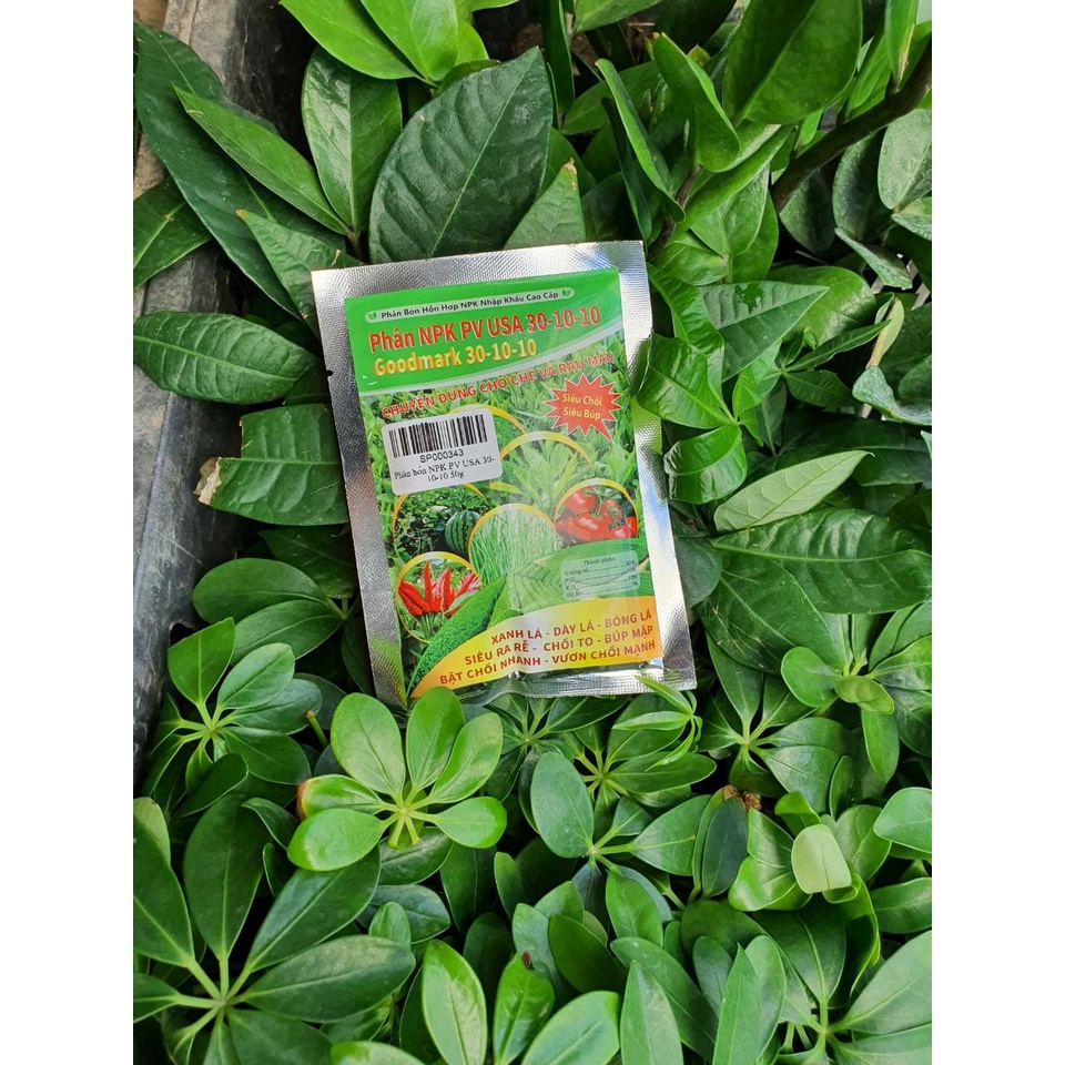 5 GÓI PHÂN BÓN LÁ, TƯỚI GỐC NPK 30-10-10 GÓI 50G ĐÂM CHỒI CỰC MẠNH