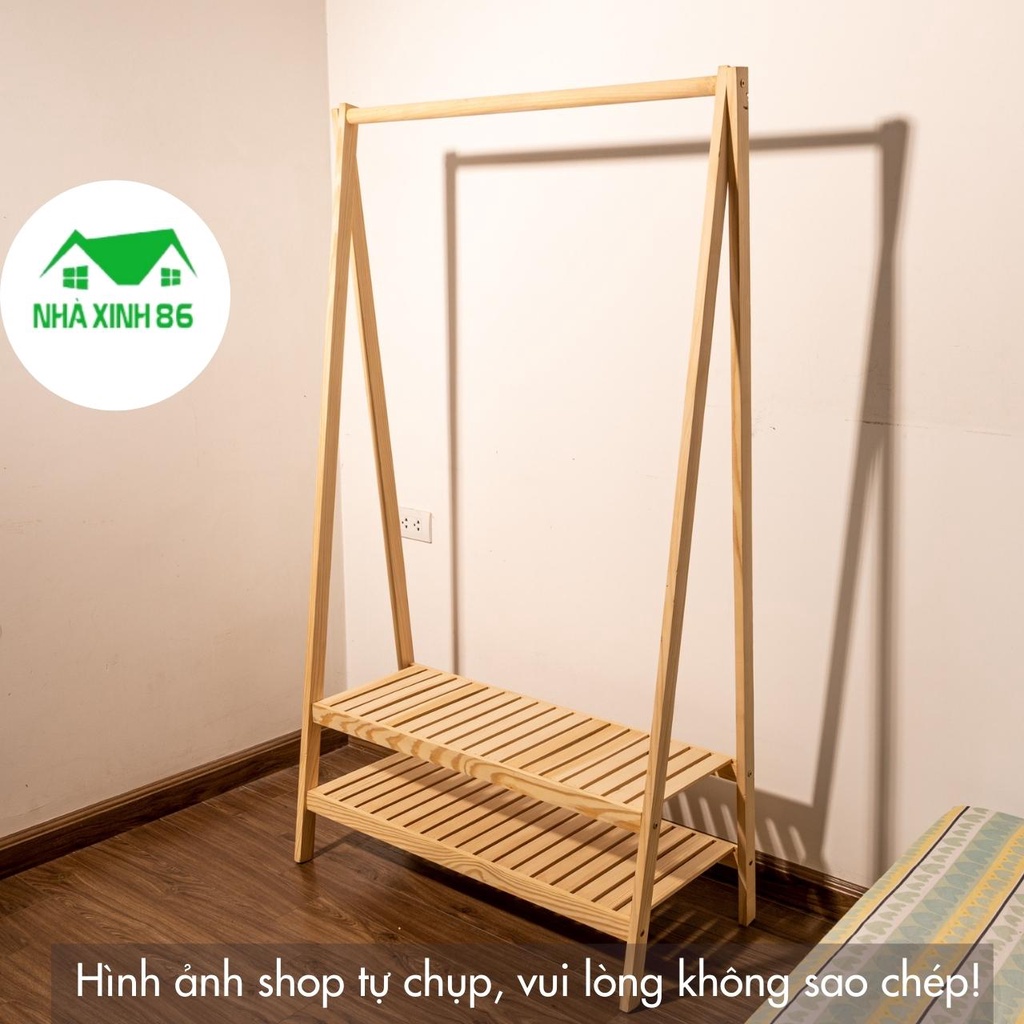 Kệ Treo Quần Áo Chữ A Gỗ Thông - Giá Treo Quần Áo Chữ A Sang Trọng, Trẻ Trung, Thiết Kệ Phong Cách Hàn Quốc