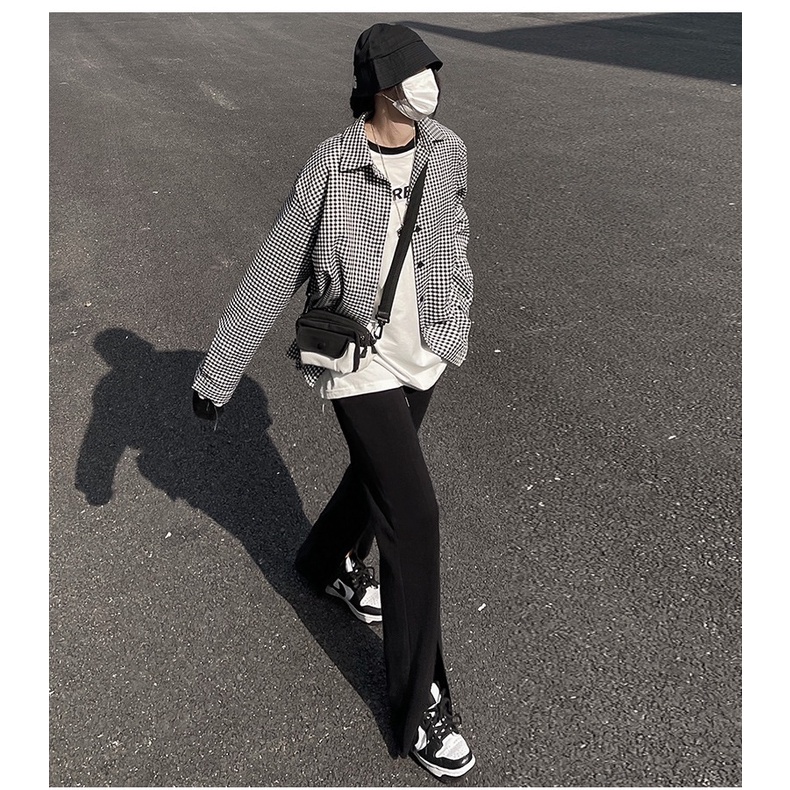 Quần Dài Ống Rộng Lưng Cao Phong Cách Mới Cho Nữ