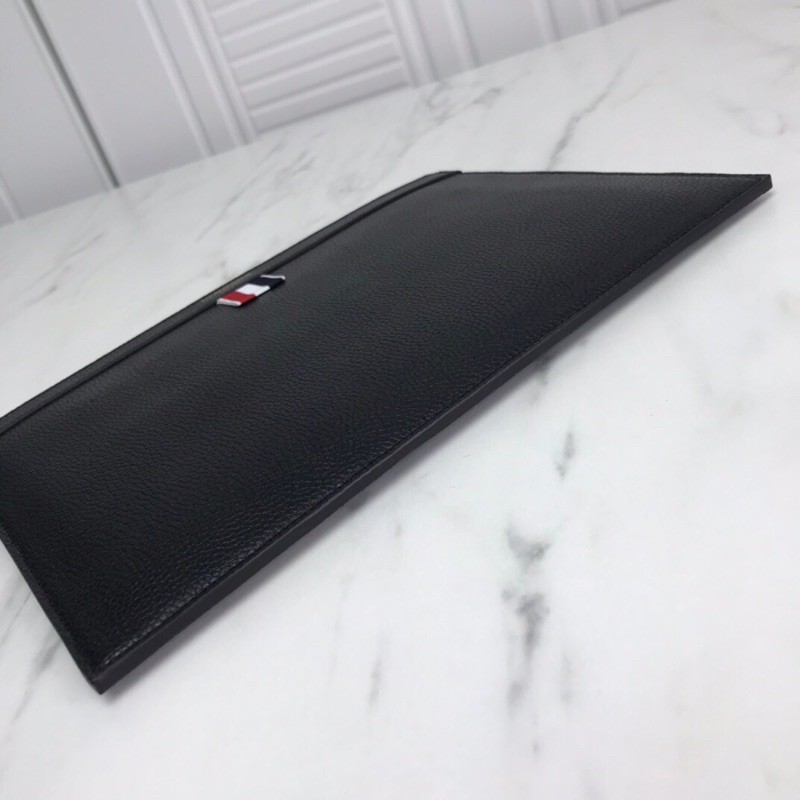 Clutch cầm tay nam nữ màu trơn da thật cao cấp Thom Browne