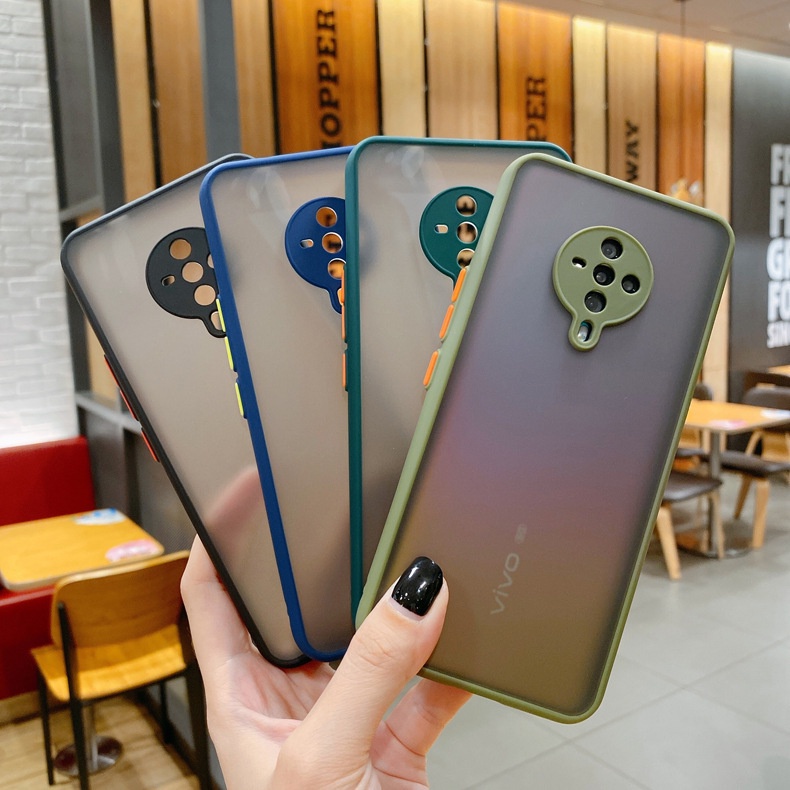 Ốp điện thoại mặt nhám chống sốc cho VIVO V30 V27e V27 V25 V25e V23 V21 V23e V20 SE Pro