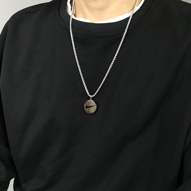 Dây Chuyền Mặt Tròn Phong Cách Hip Hop Thời Trang Cho Cặp Đôi