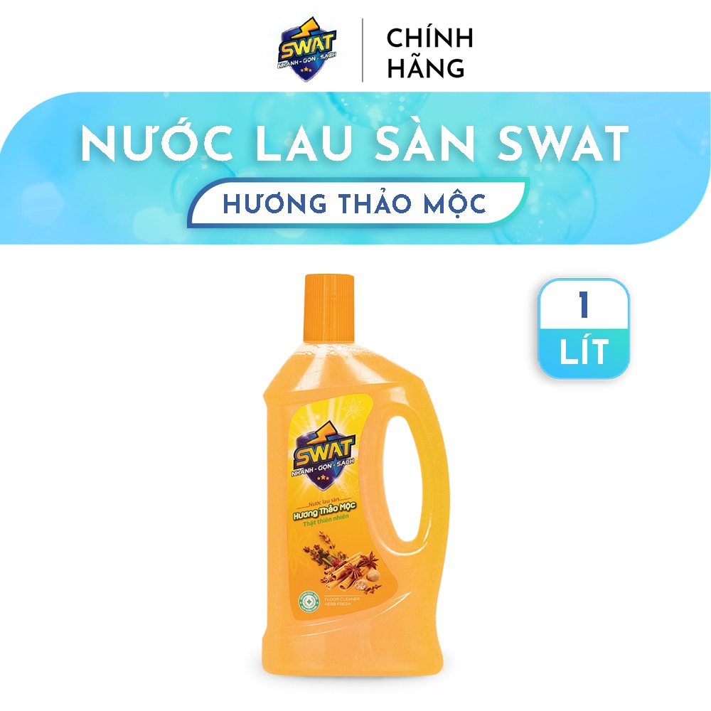 [Mã BMBAU50 giảm 7% đơn 99K] Nước Lau Sàn SWAT Hương Thảo Mộc Chai 1L Tiện Lợi