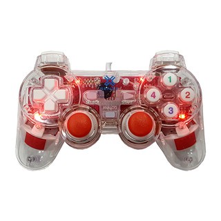 Tay Cầm Chơi Game PC Cổng USB Có Đèn Led Rung Trong Suốt Senze SZ EW-702