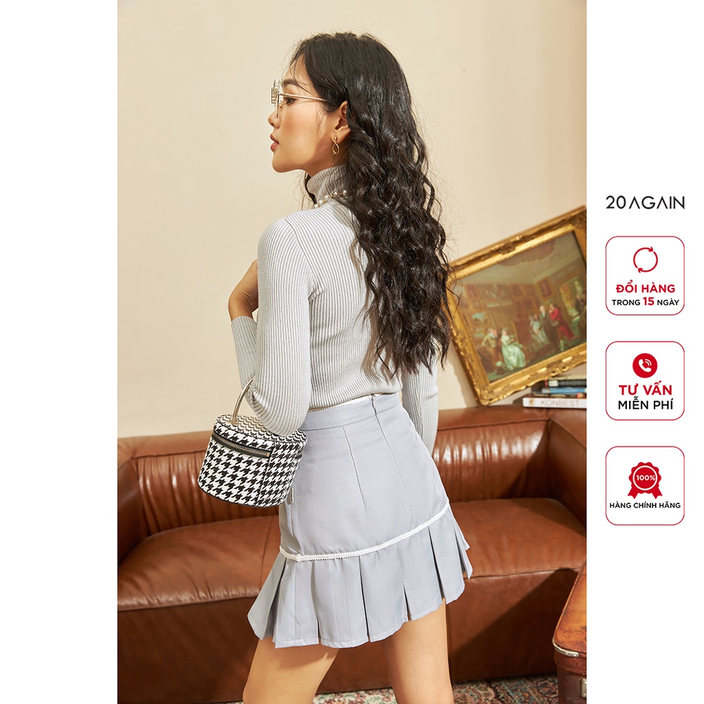 Áo len nữ ôm boby dài tay 20AGAIN, len lông thỏ co giãn, mềm mịn ALA0063 | BigBuy360 - bigbuy360.vn