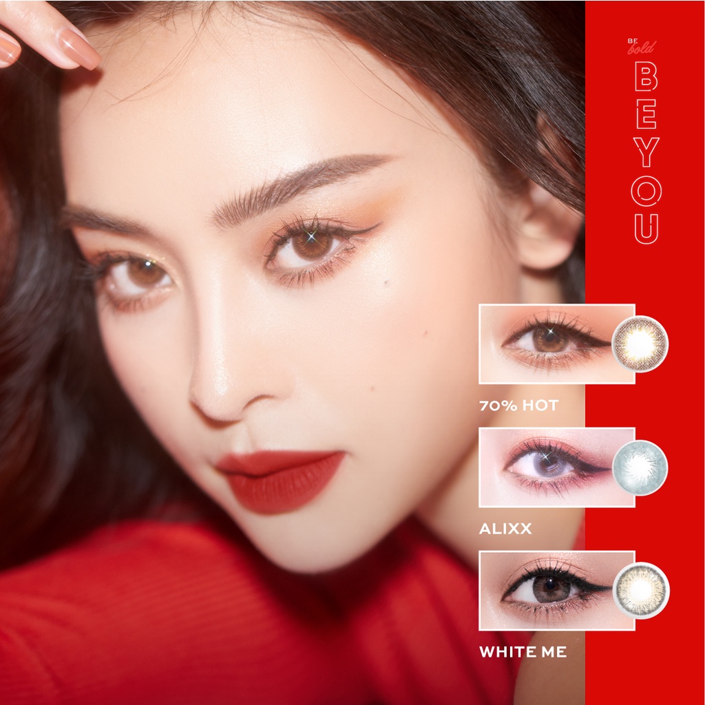 Box Pink The World - Kính áp tròng DOLL EYES, dung dịch ngâm &amp; nhỏ mắt