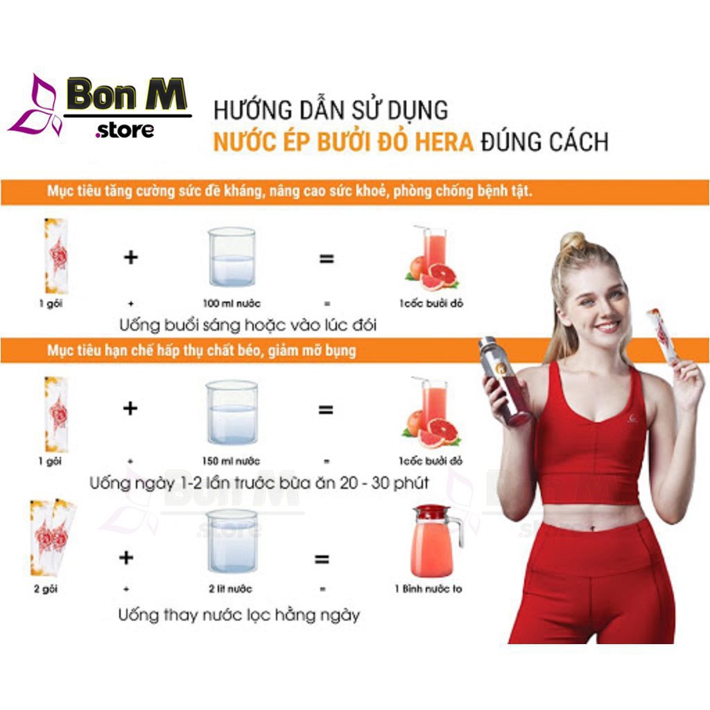 Nano Bưởi Đỏ Hera ❤️Tặng quà xinh❤️ Bột Nano bưởi đỏ Hera Plus, Giảm Cân, Đẹp Da, Thanh Lọc Cơ Thể