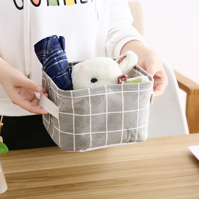 Túi vải đựng đồ dụng cụ trang điểm sắp xếp vật dụng để bàn