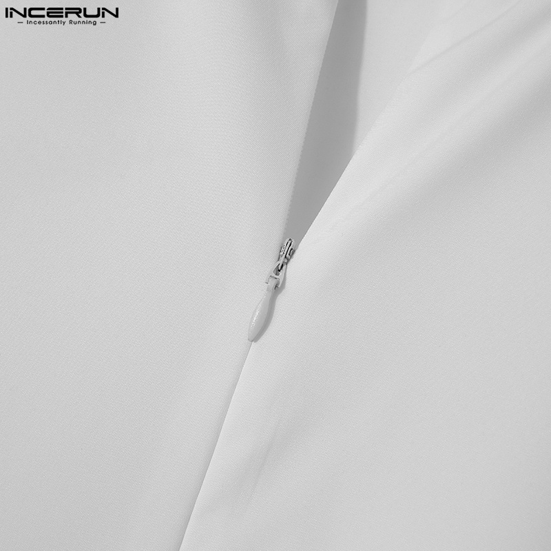 Set quần dài và áo thun tay ngắn INCERUN in họa tiết cổ điển cho nam