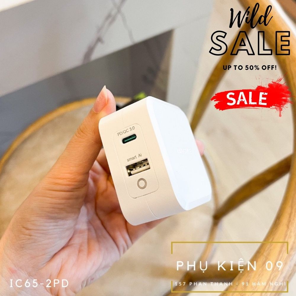 CỦ SẠC NHANH INNOSTYLE ZENI 65W GAN CÔNG SUẤT LỚN, CHUẨN SẠC NHANH, TIÊU CHUẨN CHÂU ÂU