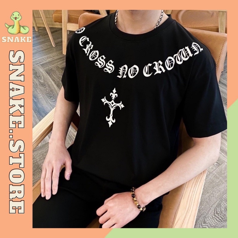 Áo thun tay lỡ No Cross No Crown /Áo phông unisex Mikenco chất cotton mềm nam nữ đều mặc được