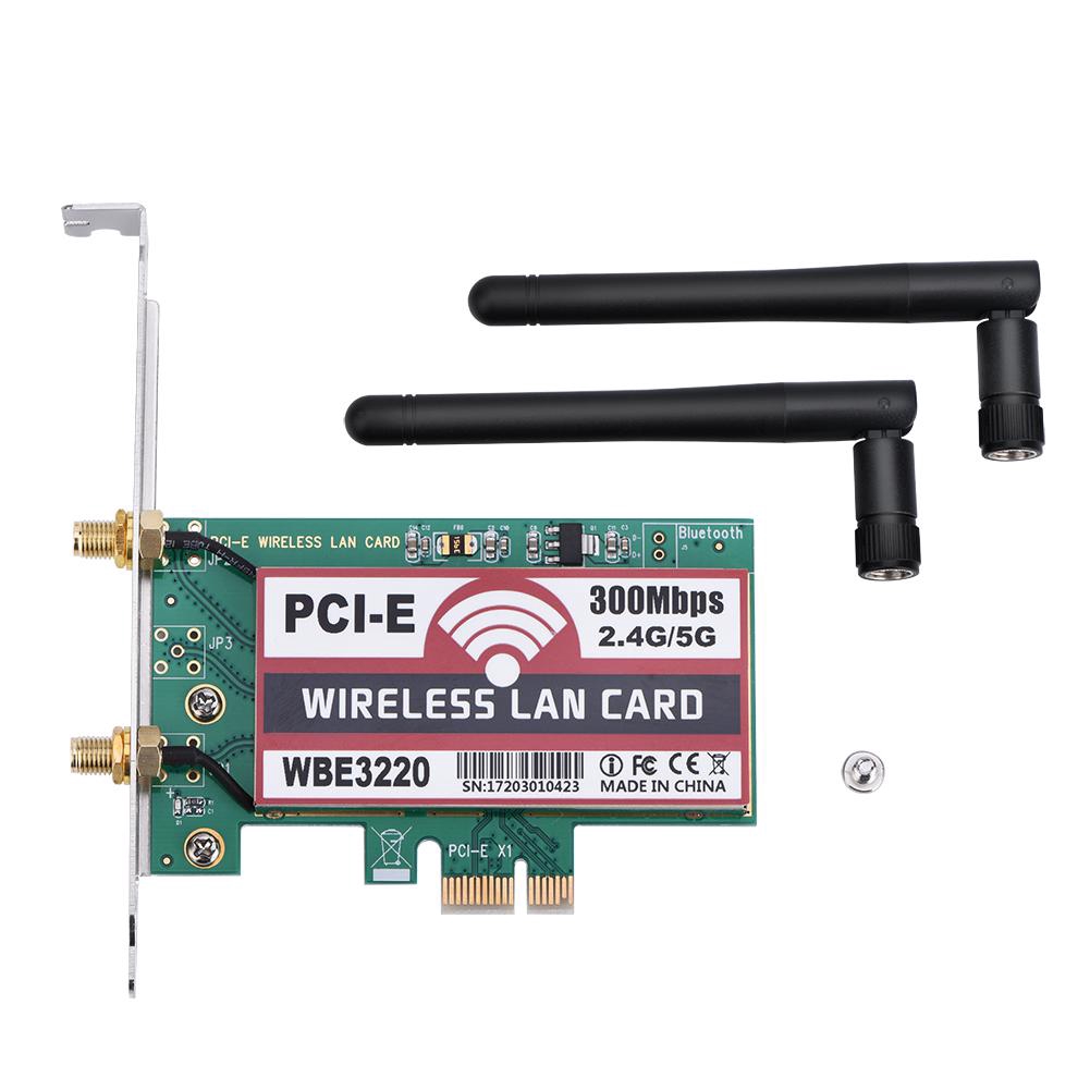 Adapter Wifi 2.4G / 5G 300Mbps PCI-E 2 băng tần kép cho Laptop Mac | BigBuy360 - bigbuy360.vn