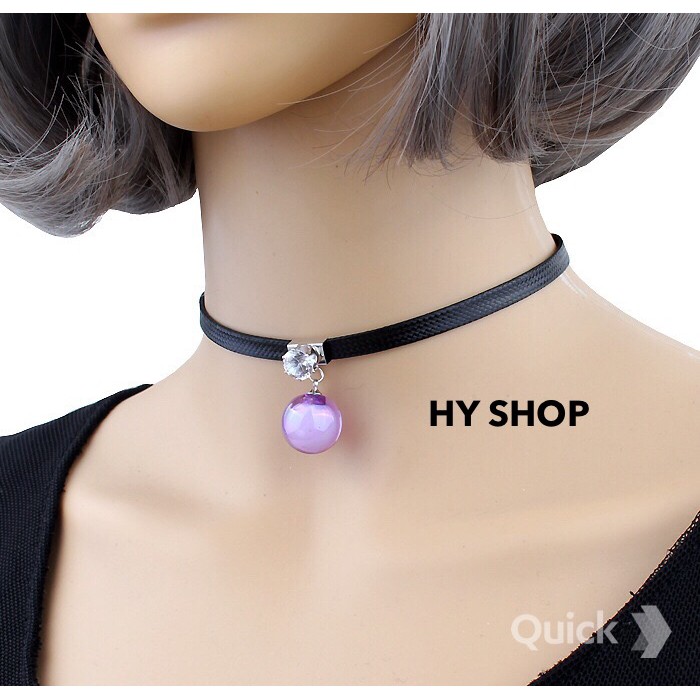 vòng cổ choker đính kim viên sang trọng cá tính