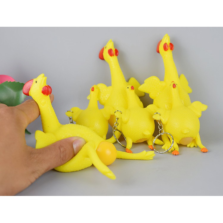 Móc Khóa Hình Gà Đẻ Trứng Dễ Thương